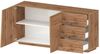Dmora Kommode Avelignese, Wohnzimmer-Buffet, Wohnzimmer-Kommode mit 2 Türen und 3 Schubladen, 180x44x86 cm, Eiche Bild 5