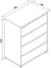 Kommode Ruben Weiß 48 x 101.6 cm Vicco Bild 3