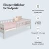 Ehrenkind® Kinderbett Lille | Kinderbett 90x200 cm inkl. abnehmbaren Rausfallschutz und Schubladen aus Massivholz FSC® zertifziert | Jugendbett 90x200 Hellgrau Bild 3