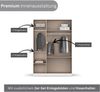 Rauch Möbel Costa, Kleiderschrank für Schlafzimmer, Kinderzimmer, Babyzimmer, Garderobe, Flur, 3-türig, 2 Schubladen, Push-to-Open, mit Zubehör Premium, Farbe Weiß, Breite 136 cm Bild 3