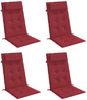 vidaXL Hochlehner-Auflagen 4 Stk. Weinrot Oxford-Gewebe 361902 Bild 3
