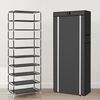 JEOBEST Schuhregal Schuhschrank 10 Ebenen, Metallgestell, Shoe Rack Schuhaufbewahrung mit Staubdichtem Bild 4