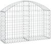 vidaXL Gabione mit Hochbogen 100x30x60/80 cm Verzinktes Eisen 153423 Bild 2
