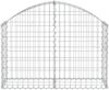 vidaXL Gabione mit Hochbogen 100x30x60/80 cm Verzinktes Eisen 153423 Bild 3