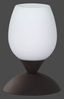 LED Tischleuchte, Rost Optik Glasschirm Weiß Touch dimmbar, Höhe 18cm Bild 5
