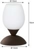LED Tischleuchte, Rost Optik Glasschirm Weiß Touch dimmbar, Höhe 18cm Bild 4