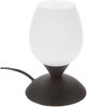LED Tischleuchte, Rost Optik Glasschirm Weiß Touch dimmbar, Höhe 18cm Bild 2