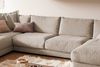 KAWOLA Sofa MADELINE Wohnlandschaft U-Form Cord taupe Longchair rechts 86 x 224 x 425 cm Bild 5