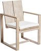Set mit 6 Stühlen und Sitzkissen AZZANELLO Akazienholz Cremeweiß Bild 4