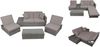 Gartenloungeset UWE grau - Alu/Kunststoff, Grau | Gartengarnitur umbaubar Garten-Sitzgruppe Essgruppe Pool Loungegarnitur Bild 3