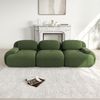 Flieks Modulares Cord Sofa 3-Sitzer, Cloud Sofa rahmenlos, bodennah mit tiefer Sitzfläche, weich & bequem, rutschfest, Grün Bild 2