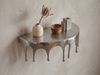FINEBUY Wandregal FB77468 45cm Aluminium Silber Hängeregal Schweberegal Wandboard Metall, Originelles Hängeregal in edler Tropfenoptik, Komplett aus robustem Aluminium gefertigt Bild 4