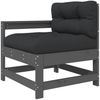 vidaXL 3-tlg. Garten-Lounge-Set mit Kissen Grau Massivholz 825599 Bild 5