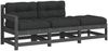 vidaXL 3-tlg. Garten-Lounge-Set mit Kissen Grau Massivholz 825599 Bild 2
