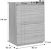 Kommode HWC-P44, Sideboard Schrank Anrichte, 4 Schubladen Push-to-open, MDF 107x80x40cm ~ Sonoma-Eiche-Optik Bild 3