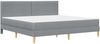 vidaXL Bettrahmen Hellgrau 200 x 200 cm Polyester 3414974 Bild 3