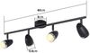 ZMH Moderner LED-Deckenstrahler, 4-flammig, 4 W, Schwarz, 3000 K, 350° verstellbar Bild 3
