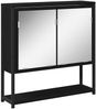vidaXL Badezimmermöbel-Set mit Regal 3 pcs Schwarz Holzwerkstoff 3334356 Bild 5