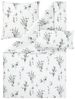 Estella Schweizer Premium Satin Bettwäsche 155x220 Aamir weiß salbei Blätter 2147-532 Bild 2