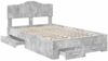 vidaXL Bettrahmen mit Kopfteil Beton Grau 120 x 190 cm Holzwerkstoff 3413223 Bild 5
