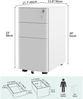 YITAHOME Rollcontainer 3 Schubladen Metall Aktenschrank A4 Legal Letter Bild 3