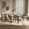 Skye Decor Essgruppe Sablin Modern Set, (Set, 7-tlg, 1 Tish, 6 Stühle), Japandi Set bestehend aus 6 Stühl und 1 Tish Modernes Esszimmer Set Bild 2