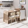 Roomart Kücheninsel MILANO mit Esstisch & Stauraum – Küchentisch & Küchenschrank – 160×85×60 cm – platzsparend & modern • Weiß-Eiche Bild 2