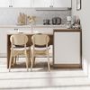 Roomart Kücheninsel MILANO mit Esstisch & Stauraum – Küchentisch & Küchenschrank – 160×85×60 cm – platzsparend & modern • Weiß-Eiche Bild 3
