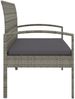 vidaXL Gartenbank mit Kissen Grau 105 cm Poly Rattan 362167 Bild 4