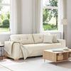 vidaXL 3-Sitzer-Sofa Beige 220 cm Leinenmischgewebe 4105097 Bild 3