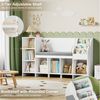 HOMECHO Spielzeugtruhe, Bücherregal Kinder mit Kissen und 7 Ablagefächern Weiß Bild 3