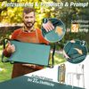 Sekey Höhenverstellbare Kniebank für Gartenarbeit Belastbarkeit 160KG, Gartenhocker Klappbar mit Werkzeugtaschen, Kniehilfe für Gartenarbeiten 60 * 50 * 28 cm, Grün (Standard) Bild 5