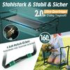 Sekey Höhenverstellbare Kniebank für Gartenarbeit Belastbarkeit 160KG, Gartenhocker Klappbar mit Werkzeugtaschen, Kniehilfe für Gartenarbeiten 60 * 50 * 28 cm, Grün (Standard) Bild 4