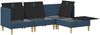 vidaXL Modular Sofa Set mit Stauraum 4 pcs Blau Stoff 3413715 Bild 4