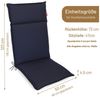 Herlag Hochlehnerauflage Bea Gartenstuhlauflage Hochlehner Wasserabweisend 120x50x4,5cm, (1 St), Polsterauflage für Klappstühle mit UV- & Fleckschutz Bild 3
