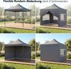 STEELSØN 'Rynara' Premium Pavillon 3x3 m, grau, wasserdicht, stabil und UV-beständig, Faltpavillon 3-fach höhenverstellbar, Gartenpavillon mit 4 Seitenteilen, Pop Up Pavillon inkl. Tragetasche Bild 5