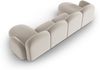 Micadoni Panorama Sofa Blair 6-Sitzer Samtstoff Hellbeige Bild 3