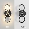 ZMH Wandleuchte Innen LED Wandlampe Schwarz: Wand Lampe für Treppenhaus Schlafzimmer Wohnzimmer Korridor Kühles Modern Design 7W Kurvendesign Dekorativ Wandleuchten Warmweiß 3000K Bild 5