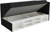 Selsey 'Ventrio' Jugendbett rechtsseitig mit Regalen, Easy-Clean-Samtbezug, schwarz, 90x200 cm Bild 4