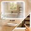 Badspiegel WIEN 70x100 ohne Bluetooth - 100x3,5x70cm, Glas, Klarglas | Badezimmerspiegel Wandspiegel Bild 4