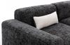 AX LIVING Schwarze Couch L Form Ecksofa Jughlio mit Hocker 304 cm L Bild 3