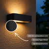 Brilliant Golda LED Außenwandleuchte - Schwarz, 7W integriert, 510 Lumen, Warmweiß (3000K), IP54 spritzwassergeschützt, Up- & Downlight, 22x13,1x5,5 cm, inkl. Montagematerial Bild 4