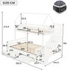 Novelux Etagenbett 90x200/140x200 mit Treppe & Stauraum – Kinderetagenbett aus Kiefer, MDF & Sperrholz in Weiß, Hausdesign mit Schubladen Bild 2
