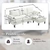 Modulares 6-Sitzer Sofa, Cord, U/L-Form, Stauraumtaschen, Beige Bild 4