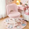 Klyvvo Drehstuhl mit Rollen, Atmungsaktive Kuschelige Teddyfell Schminkstuhl (1 St), höhenverstellbar, für Homeoffice, Büro, Zimmer Bild 2