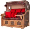 Strandkorb Komplettset - bene living - Ammersee Grande XXL Teak - PE grau - Modell 529 - inkl. Liftersystem Bild 3