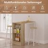 Woltu Bartisch (1-St), mit 3 Regalfächern, aus Holzwerkstoff 91 x 49 x 91 cm Bild 3
