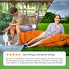 Green Bean® 2er Set XXL Sitzsack inkl. Poufmit mit EPS-Perlen - Riesensitzsack 140x180 Liege-Kissen Bean-Bag - Orange Bild 4