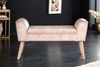 Elegante Sitzbank CAROLIN 90cm beige Samt Bank coffee Bild 2