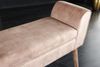 Elegante Sitzbank CAROLIN 90cm beige Samt Bank coffee Bild 3